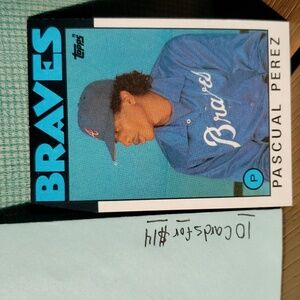(A) Topps 1986 #491 Braves Pascual Perez Baseball Card